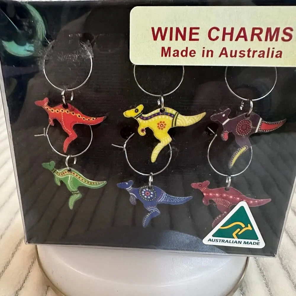 Kangaroo Wine Charms